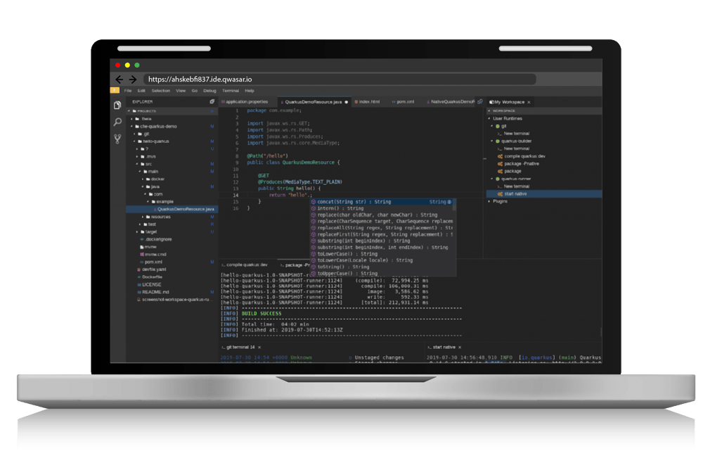 Qwasar-Learning-platform-IDE-screenshot